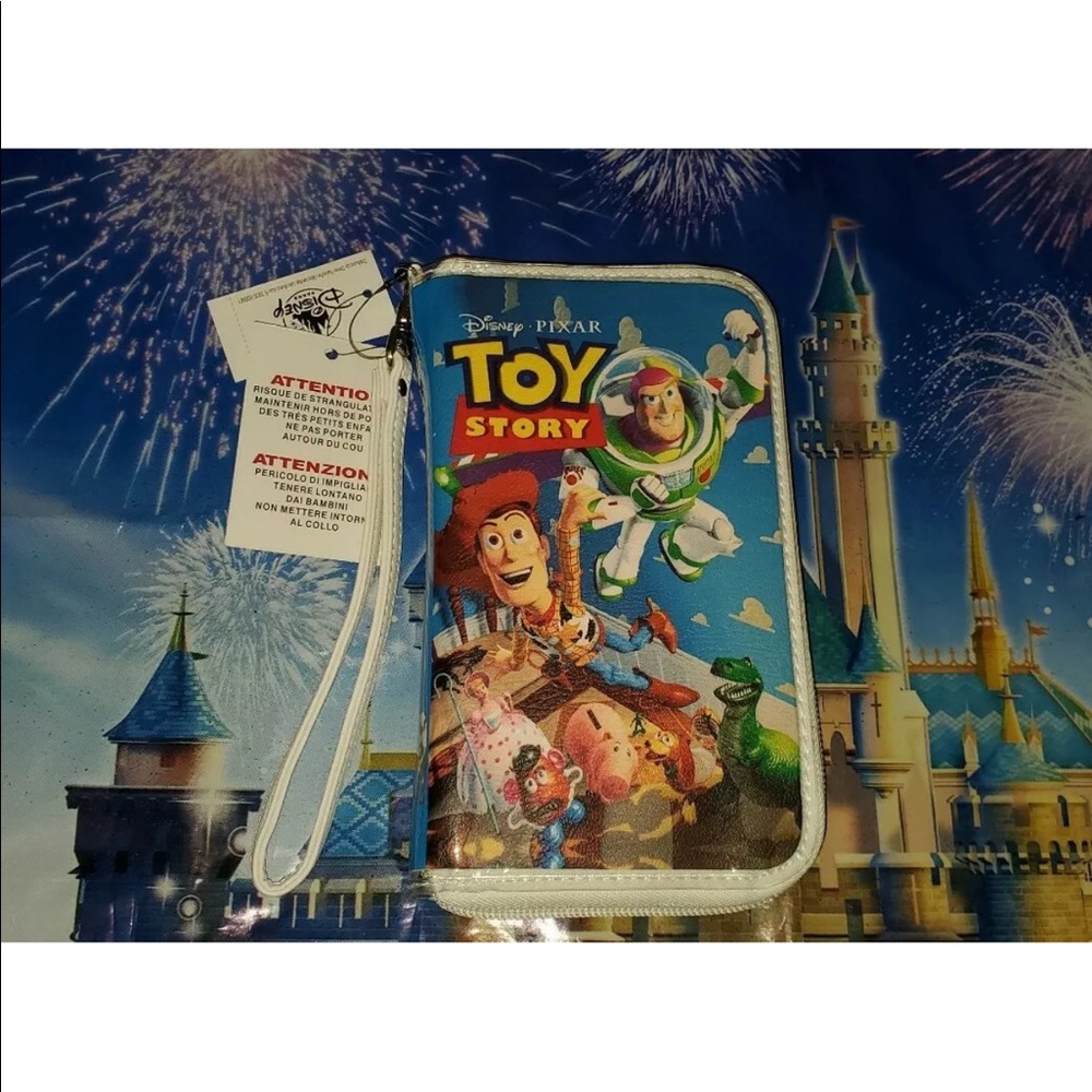 Disney Parks Toy Story VHS Zipper Wristlet NWT